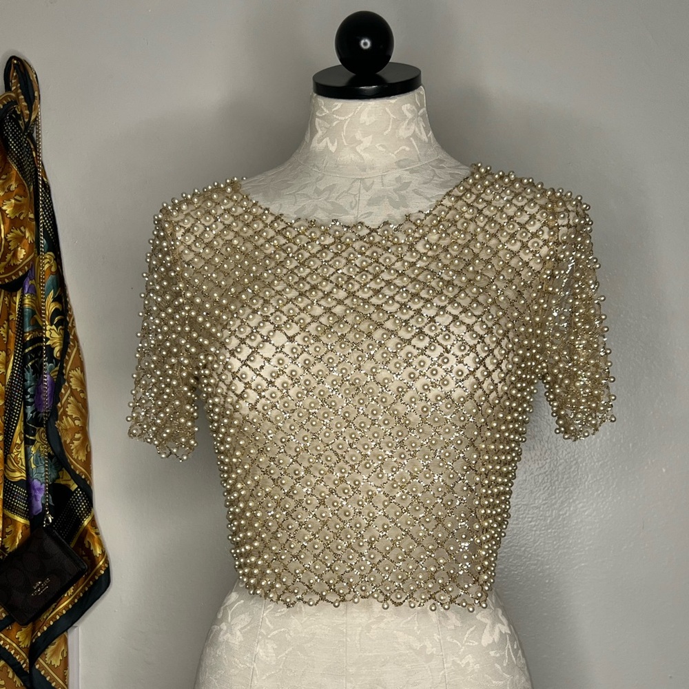 Pearl Embellished Top